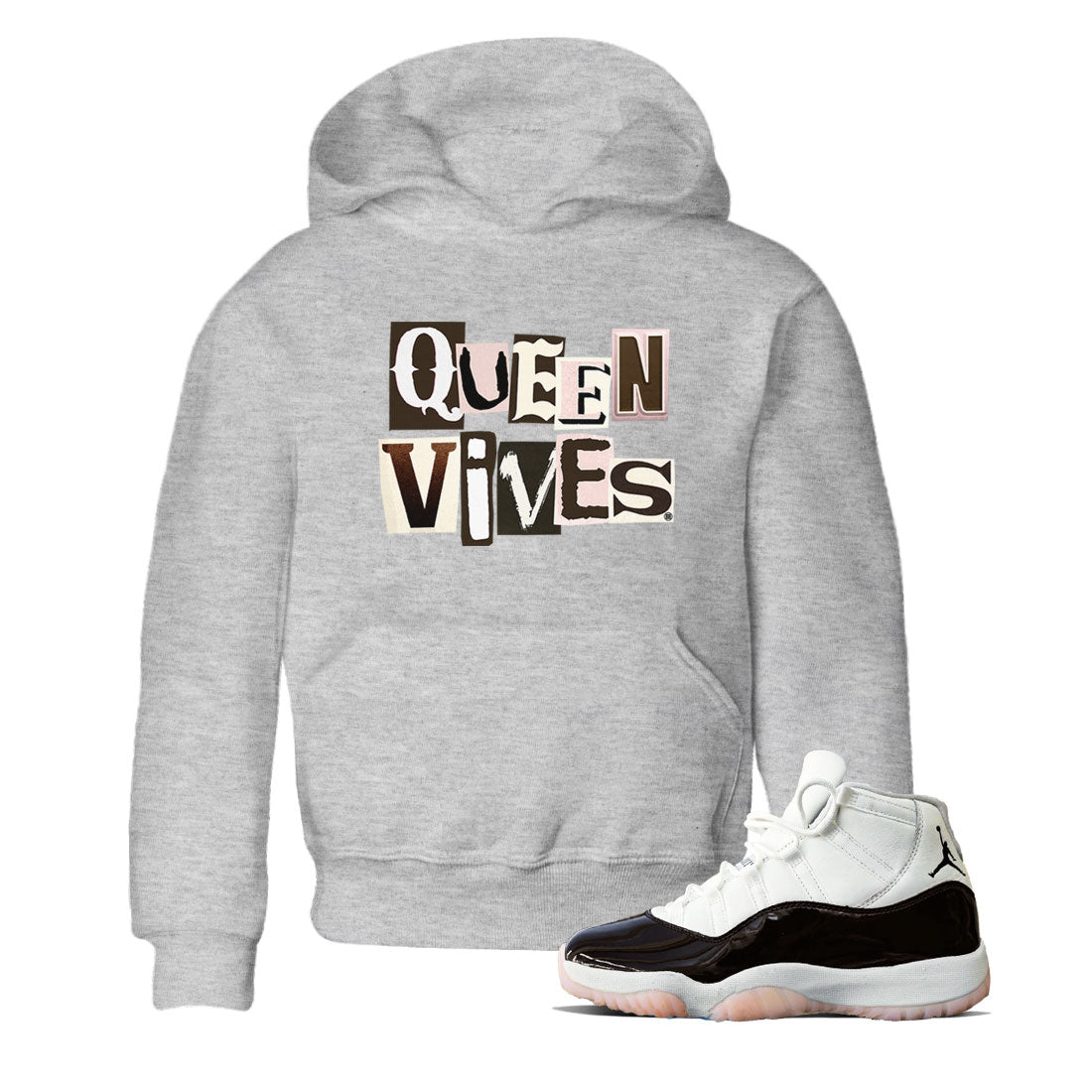 Air Jordan 11 Neapolitan shirt to match jordans Queen Vibes sneaker tees Jordan 11 WMNS Neapolitan SNRT Sneaker Release Tees Baby Toddler Heather Grey 1 T-Shirt