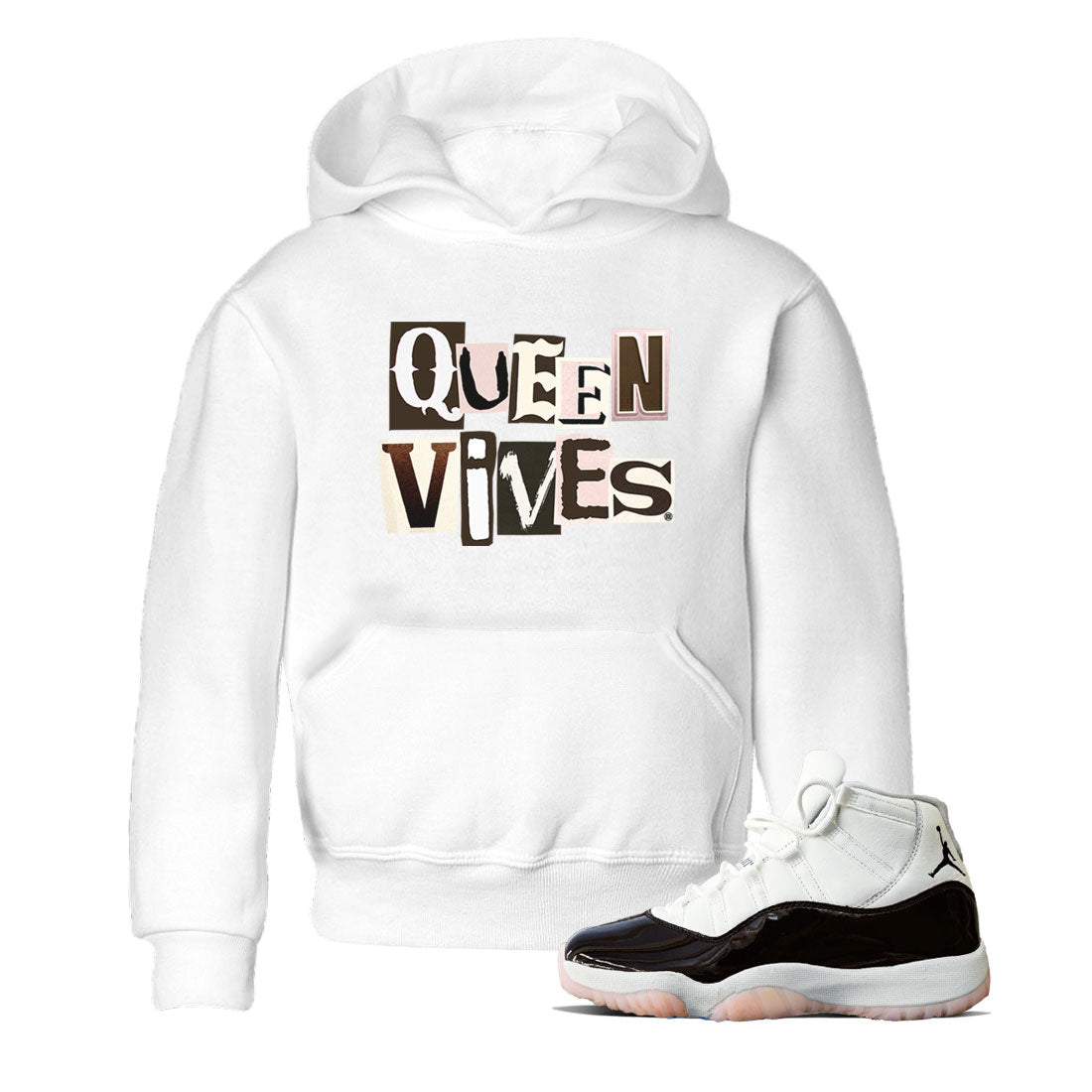 Air Jordan 11 Neapolitan shirt to match jordans Queen Vibes sneaker tees Jordan 11 WMNS Neapolitan SNRT Sneaker Release Tees Baby Toddler White 1 T-Shirt