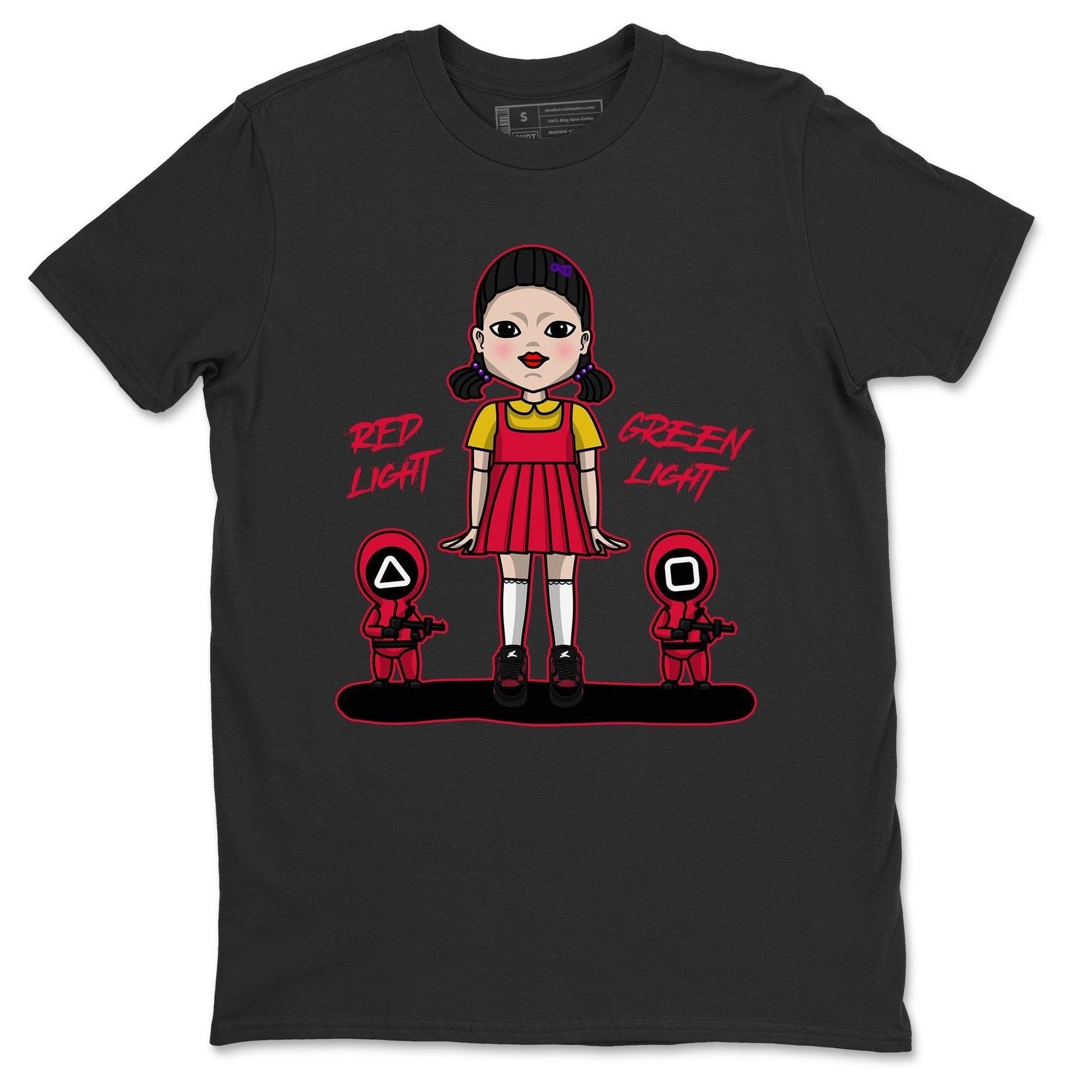 Jordan 4 Red Thunder Sneaker Match Tees Red Light Green Light Sneaker Tees Jordan 4 Red Thunder Sneaker Release Tees Unisex Shirts
