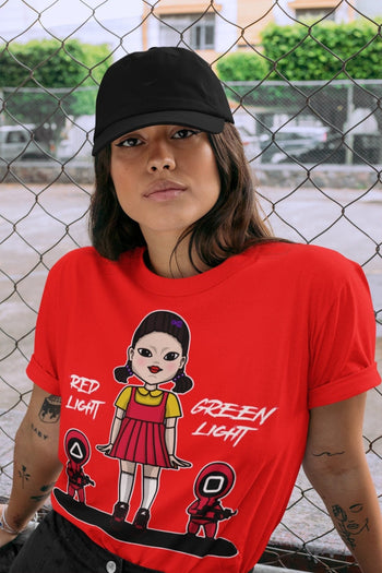 Jordan 4 Red Thunder Sneaker Match Tees Red Light Green Light Sneaker Tees Jordan 4 Red Thunder Sneaker Release Tees Unisex Shirts
