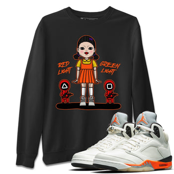 Jordan 5 Shattered Backboard Sneaker Match Tees Red Light Green Light Sneaker Tees Jordan 5 Shattered Backboard Sneaker Release Tees Unisex Shirts