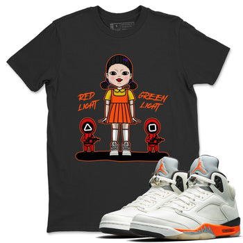 Jordan 5 Shattered Backboard Sneaker Match Tees Red Light Green Light Sneaker Tees Jordan 5 Shattered Backboard Sneaker Release Tees Unisex Shirts