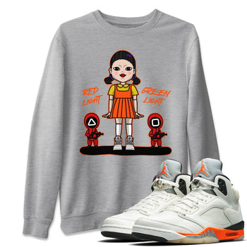 Jordan 5 Shattered Backboard Sneaker Match Tees Red Light Green Light Sneaker Tees Jordan 5 Shattered Backboard Sneaker Release Tees Unisex Shirts
