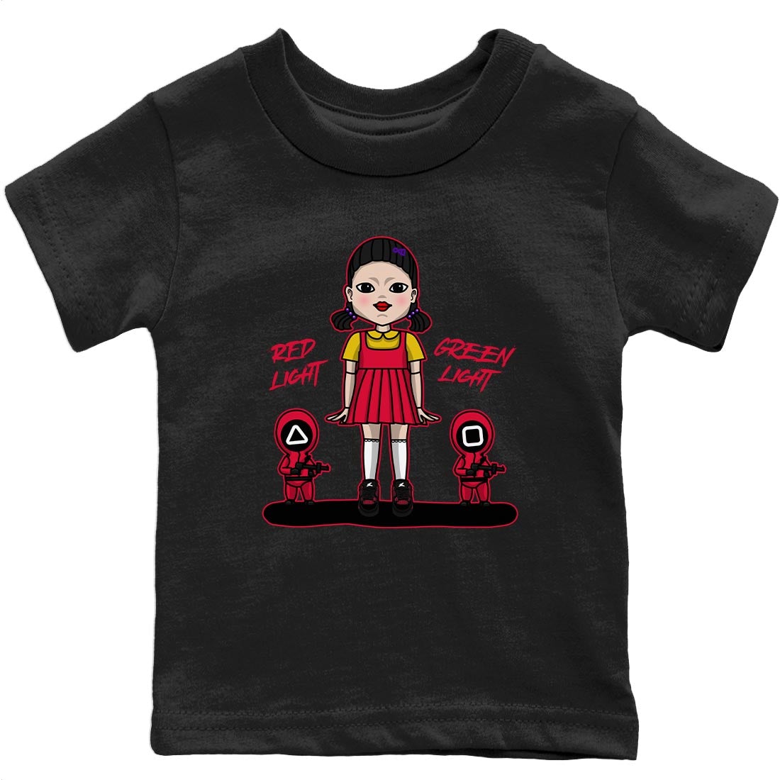 Jordan 4 Red Thunder Sneaker Match Tees Red Light Green Light Sneaker Tees Jordan 4 Red Thunder Sneaker Release Tees Kids Shirts