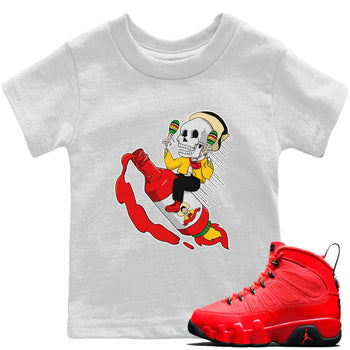 Jordan 9 Chile Red Sneaker Match Tees Red Rocket Sneaker Tees Jordan 9 Chile Red Sneaker Release Tees Kids Shirts