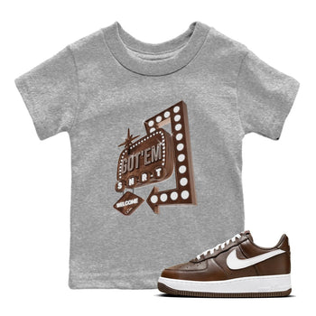 Air Force Low Chocolate shirt to match jordans Retro Leon Sign sneaker tees chocolate Nike Air Force Low Chocolate SNRT Sneaker Release Tees Baby Toddler Heather Grey 1 T-Shirt