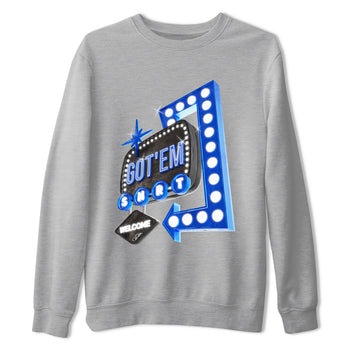 Air Jordan 1 Royal Reimagined shirt to match jordans Retro Neon Sign sneaker tees AJ1 Royal Reimagined SNRT Sneaker Release Tees Unisex Heather Grey 2 T-Shirt
