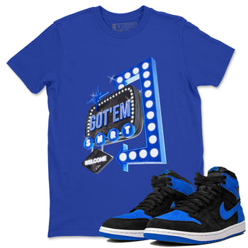 Air Jordan 1 Royal Reimagined shirt to match jordans Retro Neon Sign sneaker tees AJ1 Royal Reimagined SNRT Sneaker Release Tees Unisex Royal Blue 1 T-Shirt