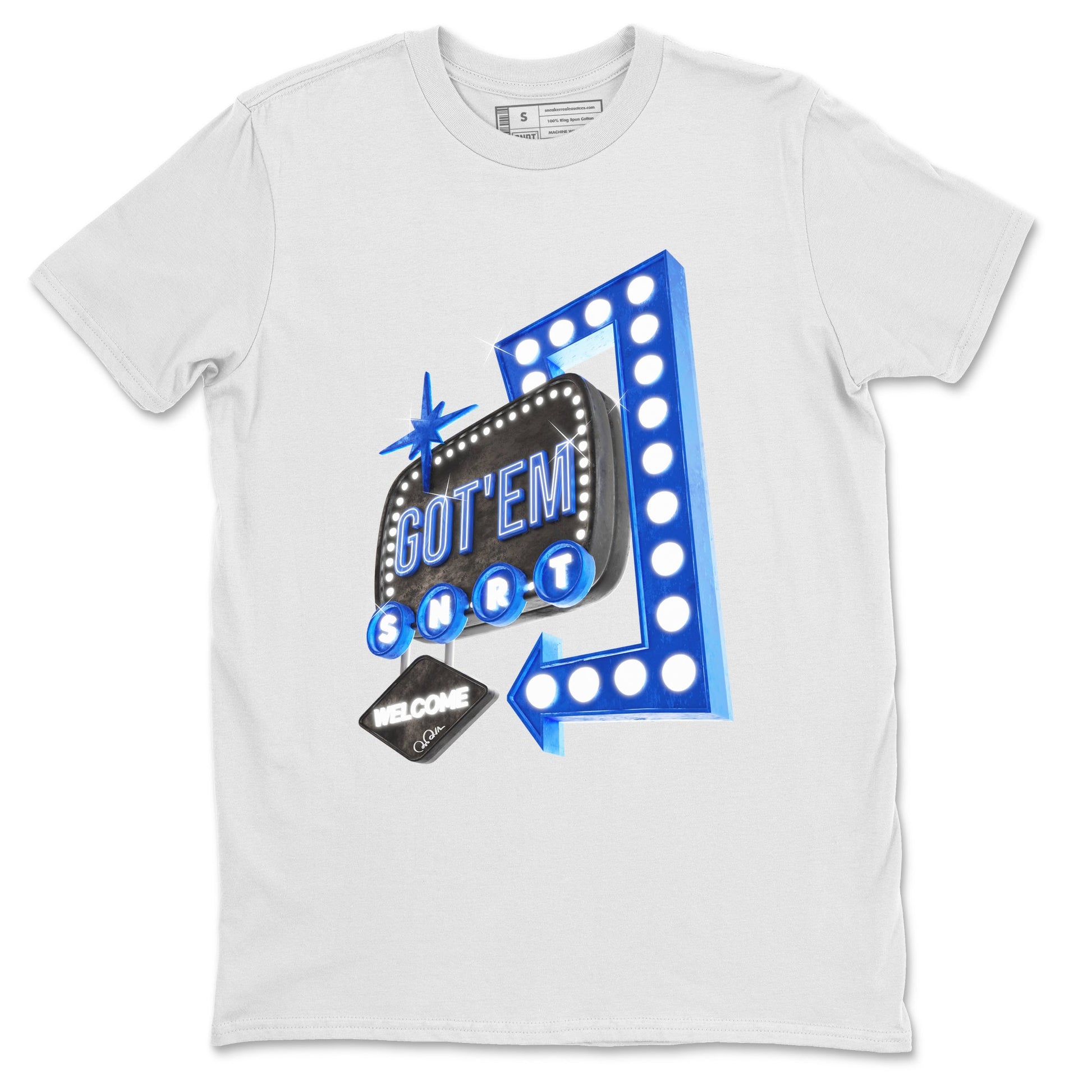 Air Jordan 1 Royal Reimagined shirt to match jordans Retro Neon Sign sneaker tees AJ1 Royal Reimagined SNRT Sneaker Release Tees Unisex White 2 T-Shirt