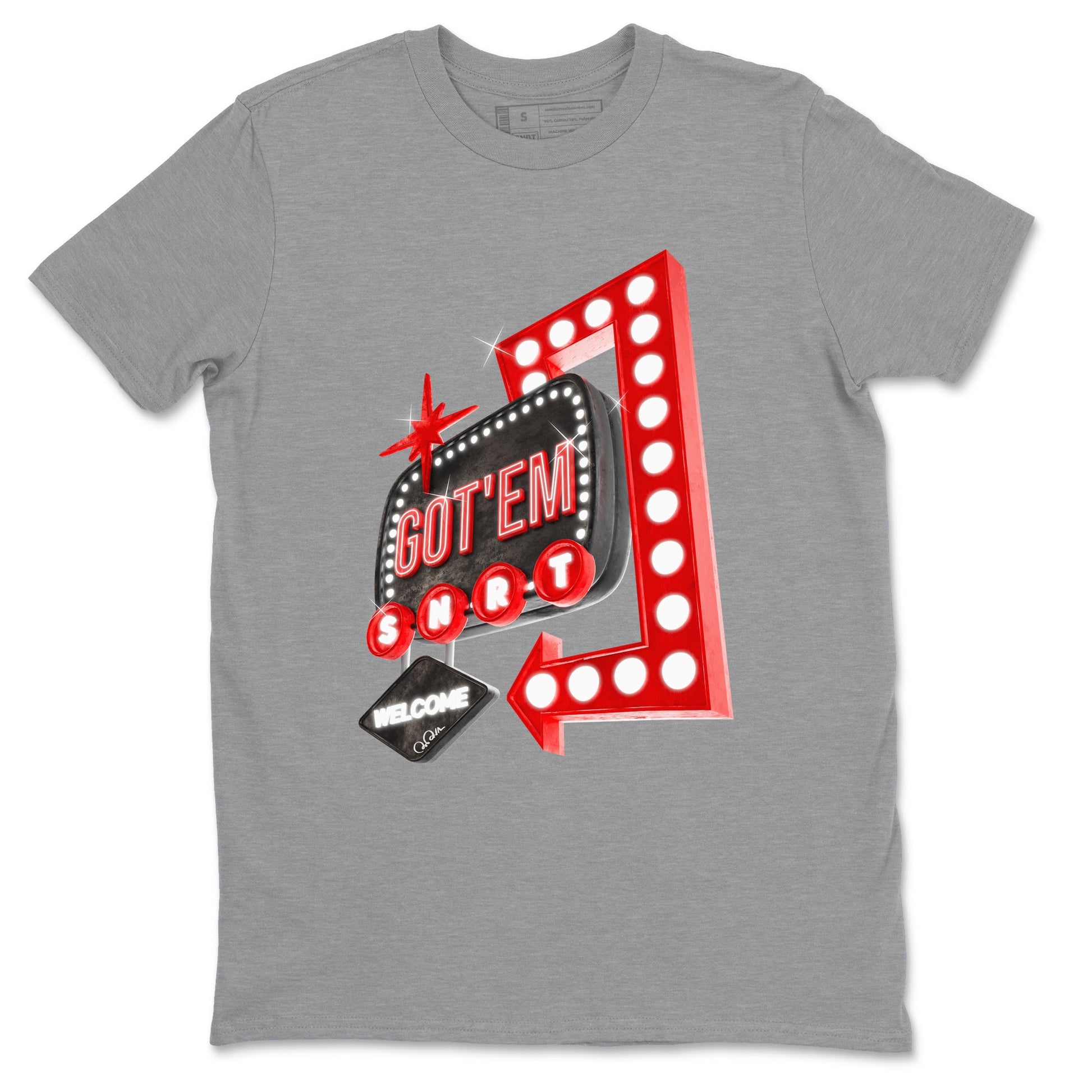 Air Jordan 1 Satin Bred shirt to match jordans Retro Neon Sign sneaker tees AJ1 Satin Bred SNRT Sneaker Release Tees Unisex Heather Grey 2 T-Shirt