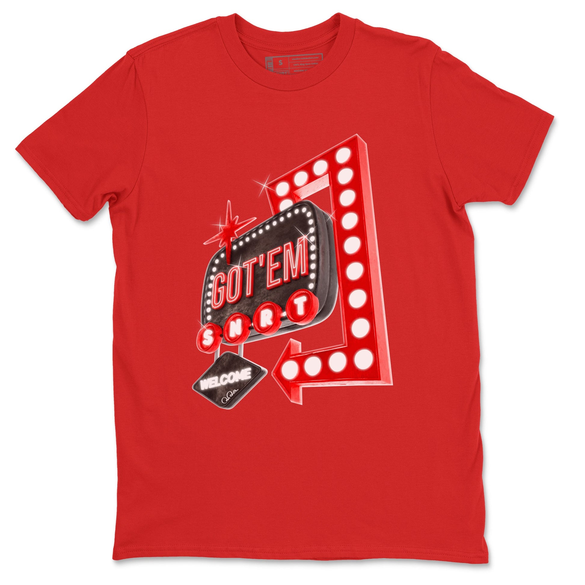 Air Jordan 1 Satin Bred shirt to match jordans Retro Neon Sign sneaker tees AJ1 Satin Bred SNRT Sneaker Release Tees Unisex Red 2 T-Shirt