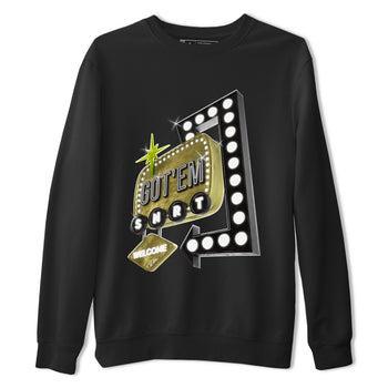 Air Jordan 1 Travis Scott Golf Olive shirt to match jordans Retro Neon Sign sneaker tees AJ1 Travis Scott Golf Olive SNRT Sneaker Release Tees Unisex Black 2 T-Shirt