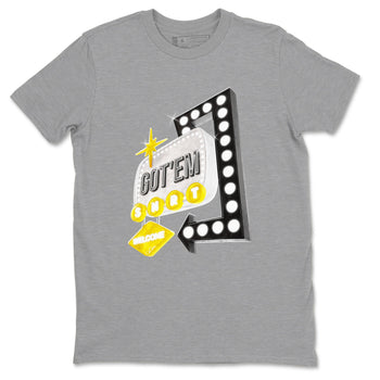 1s Yellow Ochre shirt to match jordans Retro Neon Sign sneaker tees Air Jordan 1 Yellow Ochre SNRT Sneaker Release Tees unisex cotton Heather Grey 2 crew neck shirt
