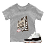 Air Jordan 11 Neapolitan shirt to match jordans Retro Neon Sign sneaker tees AJ11 Neapolitan SNRT Sneaker Release Tees Baby Toddler Heather Grey 1 T-Shirt