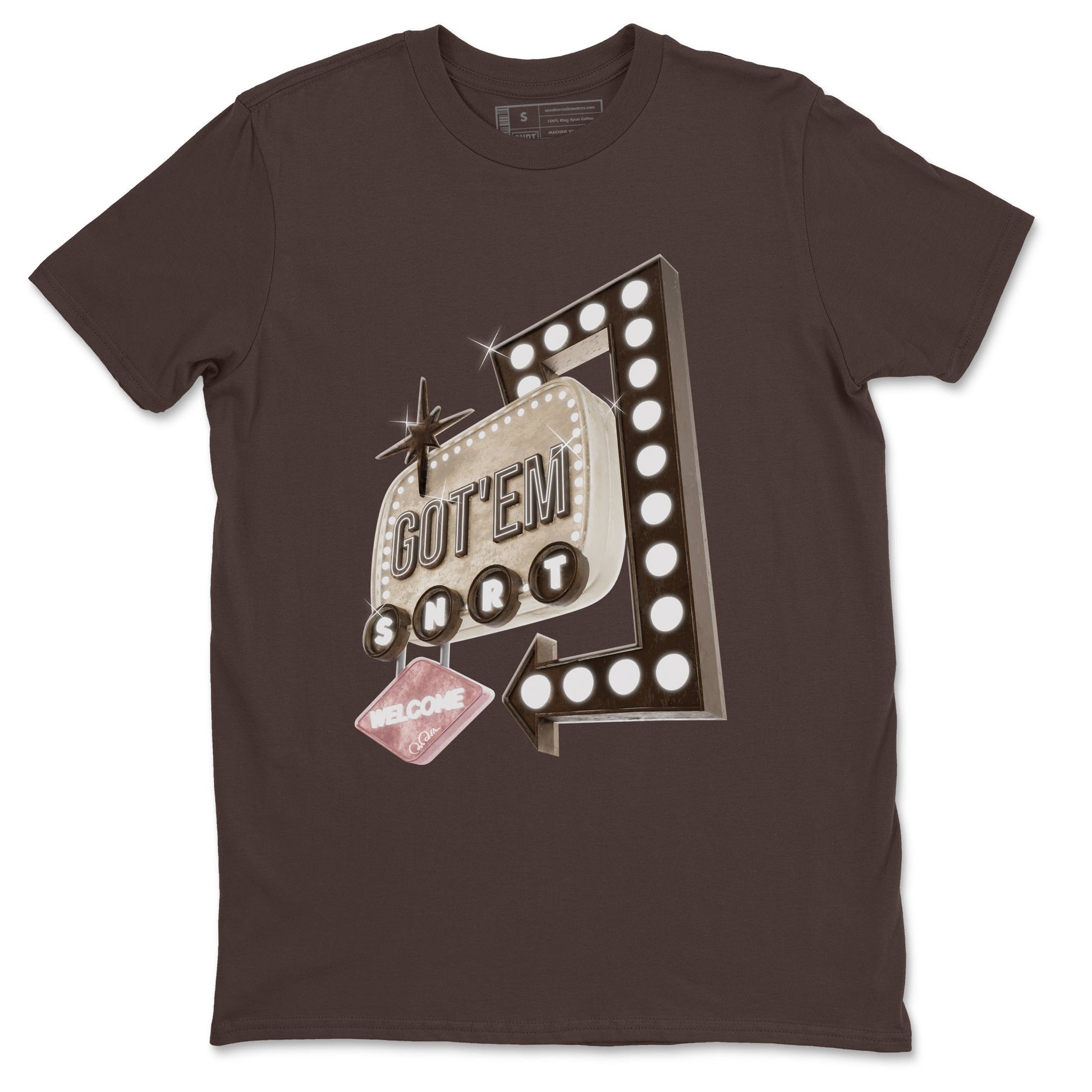 Air Jordan 11 Neapolitan shirt to match jordans Retro Neon Sign sneaker tees AJ11 Neapolitan SNRT Sneaker Release Tees Unisex Dark Chocolate 2 T-Shirt