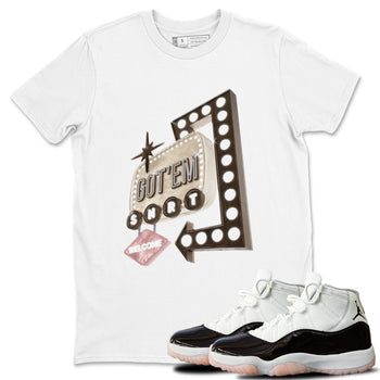Air Jordan 11 Neapolitan shirt to match jordans Retro Neon Sign sneaker tees AJ11 Neapolitan SNRT Sneaker Release Tees Unisex White 1 T-Shirt
