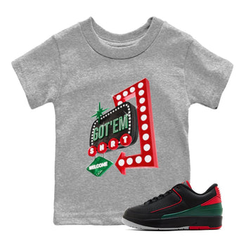 2s Christmas X-mas gift shirt to match jordans Retro Neon Sign sneaker tees Air Jordan 2 Christmas SNRT Sneaker Release Tees Baby Toddler Heather Grey 1 T-Shirt