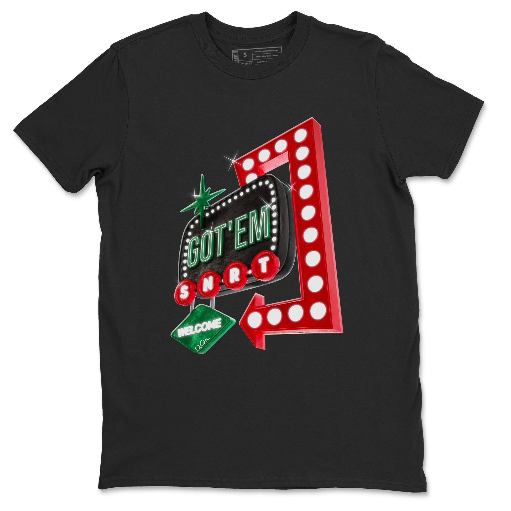 2s Christmas X-mas gift shirt to match jordans Retro Neon Sign sneaker tees Air Jordan 2 Christmas SNRT Sneaker Release Tees Unisex Black 2 T-Shirt