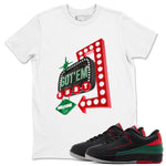 2s Christmas X-mas gift shirt to match jordans Retro Neon Sign sneaker tees Air Jordan 2 Christmas SNRT Sneaker Release Tees Unisex White 1 T-Shirt