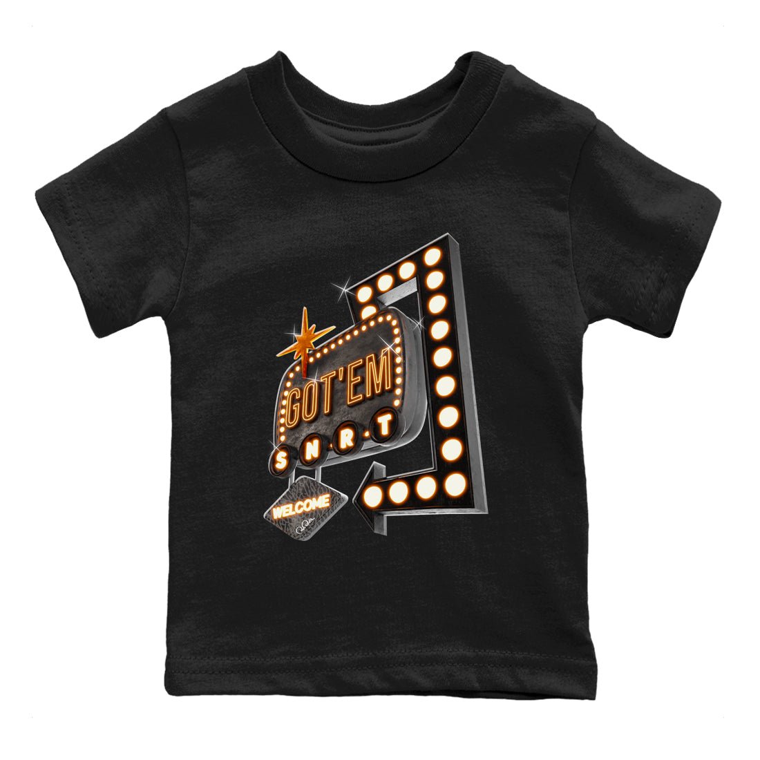 Air Jordan 3 Fear shirt to match jordans Retro Neon Sign sneaker tees AJ3 Fear SNRT Sneaker Release Tees Baby Toddler Black 2 T-Shirt