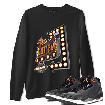 Air Jordan 3 Fear shirt to match jordans Retro Neon Sign sneaker tees AJ3 Fear SNRT Sneaker Release Tees Unisex Black 1 T-Shirt