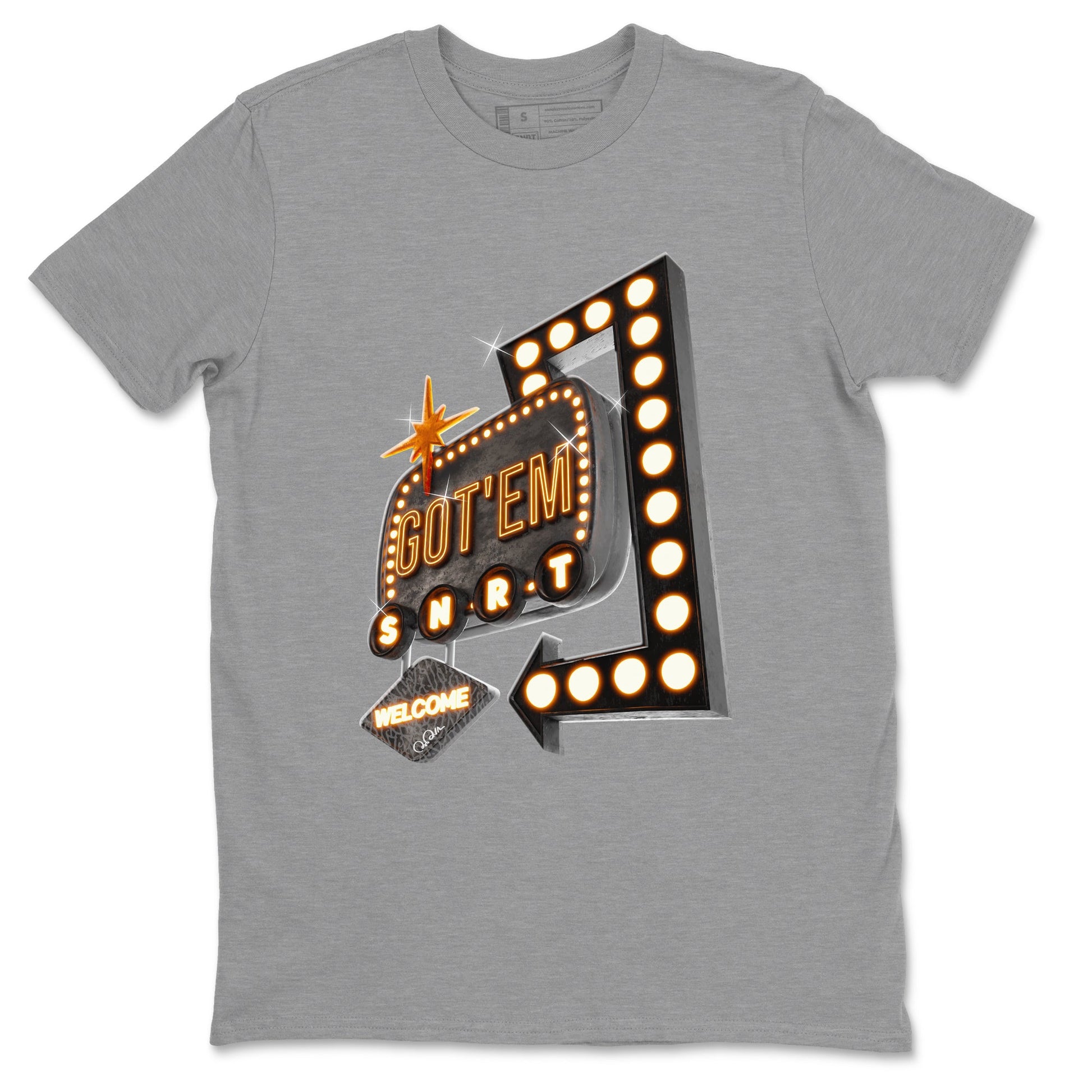 Air Jordan 3 Fear shirt to match jordans Retro Neon Sign sneaker tees AJ3 Fear SNRT Sneaker Release Tees Unisex Heather Grey 2 T-Shirt