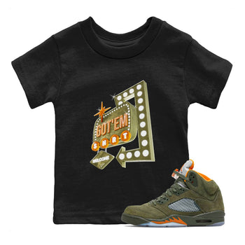 5s Olive shirt to match jordans Retro Neon Sign sneaker tees Air Jordan 5 Olive SNRT sneaker release tees baby toddler Black 1 cotton Shirt
