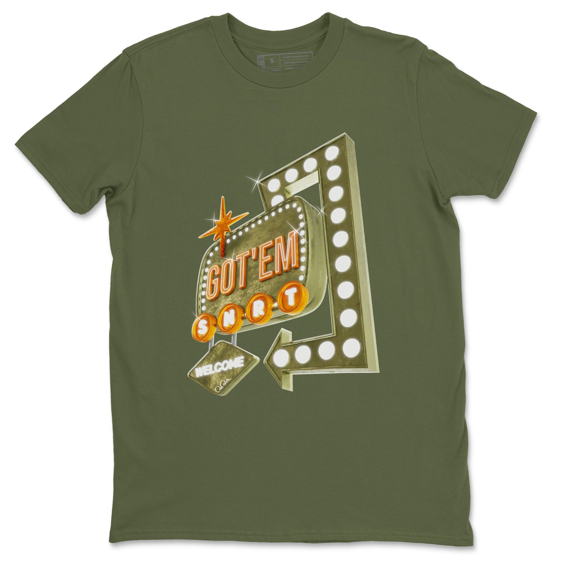 5s Olive shirt to match jordans Retro Neon Sign sneaker tees Air Jordan 5 Olive SNRT Sneaker Release Tees unisex cotton Military Green 2 crew neck shirt