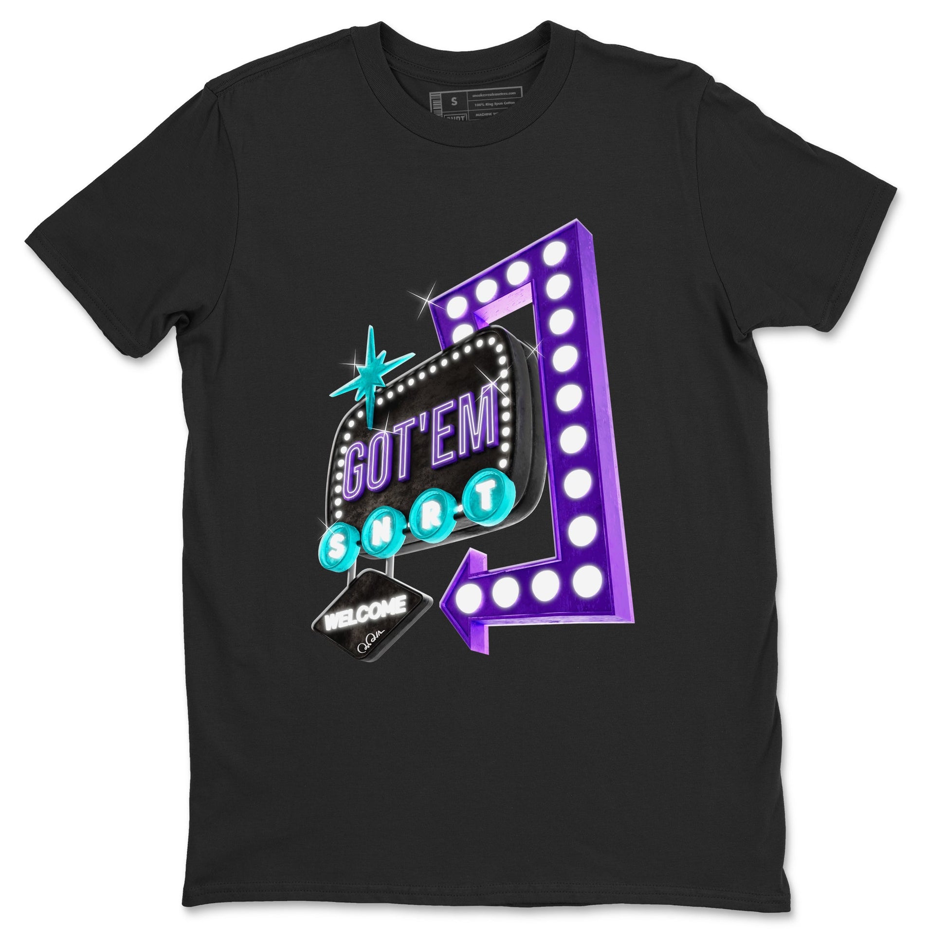 Air Jordan 6 Aqua shirt to match jordans Retro Neon Sign sneaker tees AJ6 Aqua SNRT Sneaker Release Tees Unisex Black 2 T-Shirt