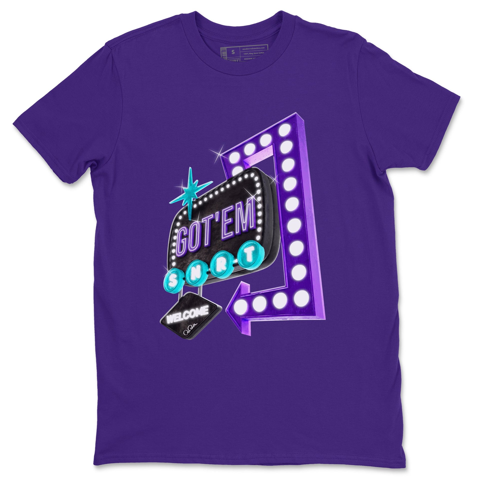 Air Jordan 6 Aqua shirt to match jordans Retro Neon Sign sneaker tees AJ6 Aqua SNRT Sneaker Release Tees Unisex Purple 2 T-Shirt