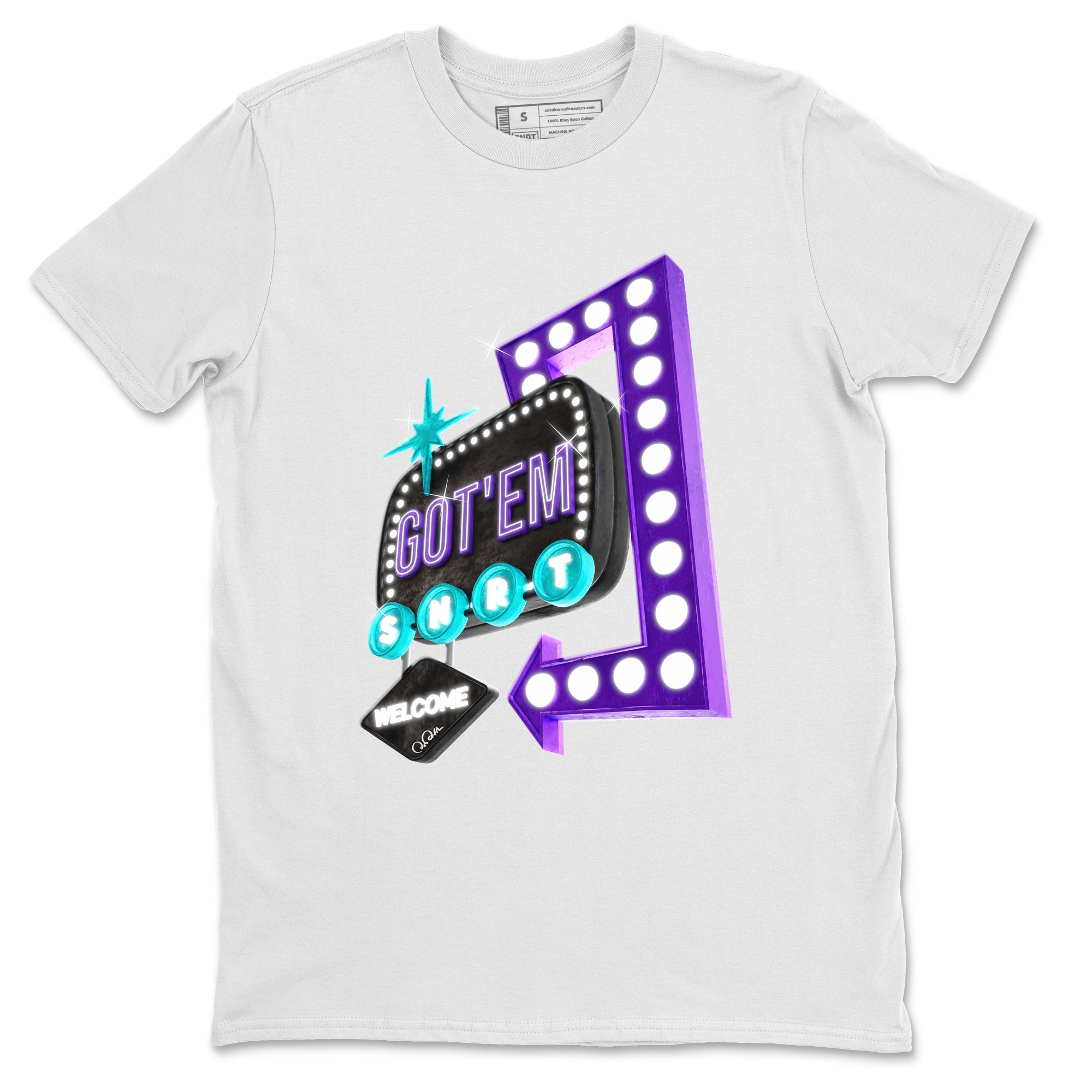 Air Jordan 6 Aqua shirt to match jordans Retro Neon Sign sneaker tees AJ6 Aqua SNRT Sneaker Release Tees Unisex White 2 T-Shirt