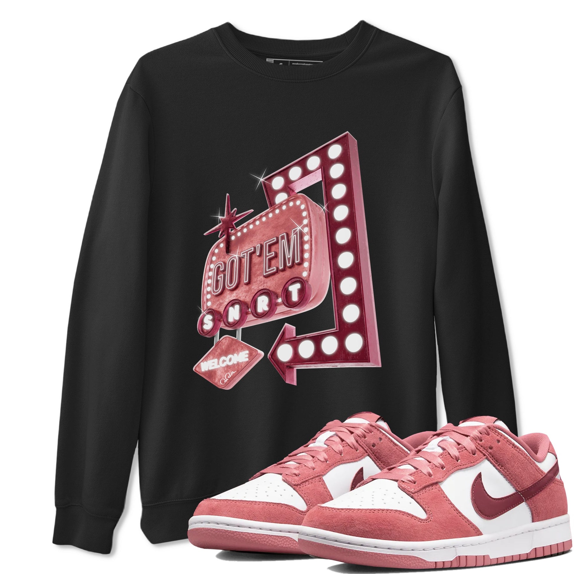 Dunk Valentines Day 2024 shirt to match jordans Retro Neon Sign sneaker tees Dunk Happy Valentines Day 2024 SNRT Sneaker Release Tees Unisex Black 1 T-Shirt