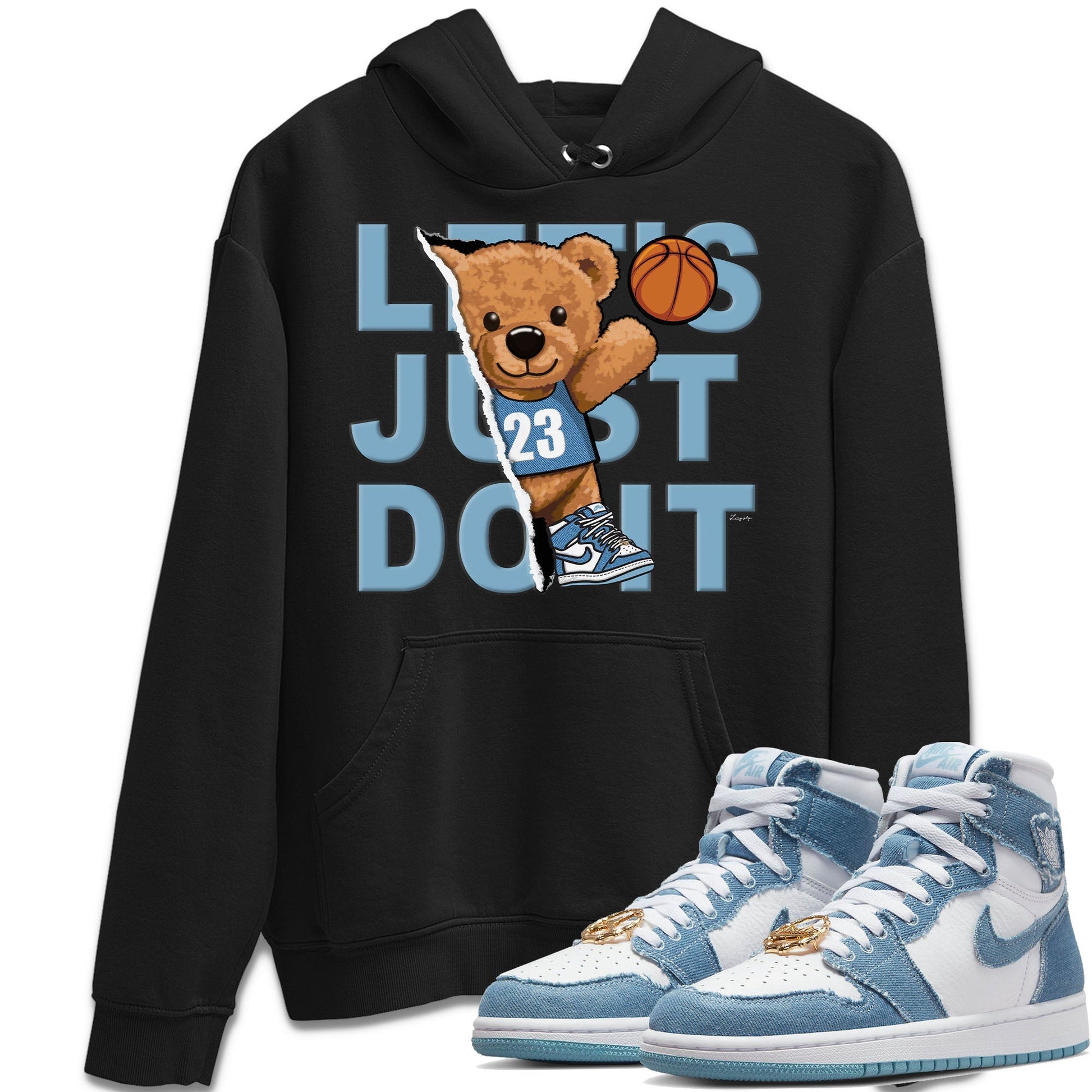 Jordan 1 Denim Sneaker Match Tees Rib Out Bear Sneaker Tees Jordan 1 Denim Sneaker Release Tees Unisex Shirts