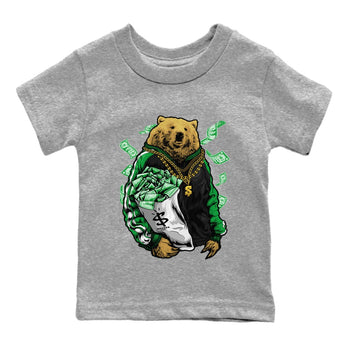 Air Jordan 1 Celtics Sneaker Match Tees Rich Bear Sneaker Tees Air Jordan 1 Retro Celtics Sneaker Release Tees Kids Shirts Heather Grey 2