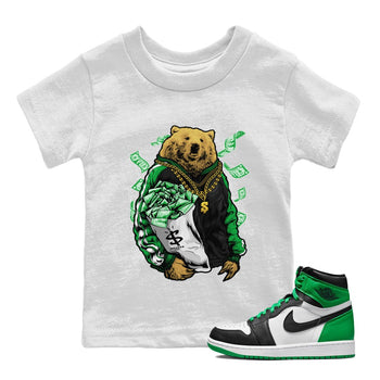 Air Jordan 1 Celtics Sneaker Match Tees Rich Bear Sneaker Tees Air Jordan 1 Retro Celtics Sneaker Release Tees Kids Shirts White 1
