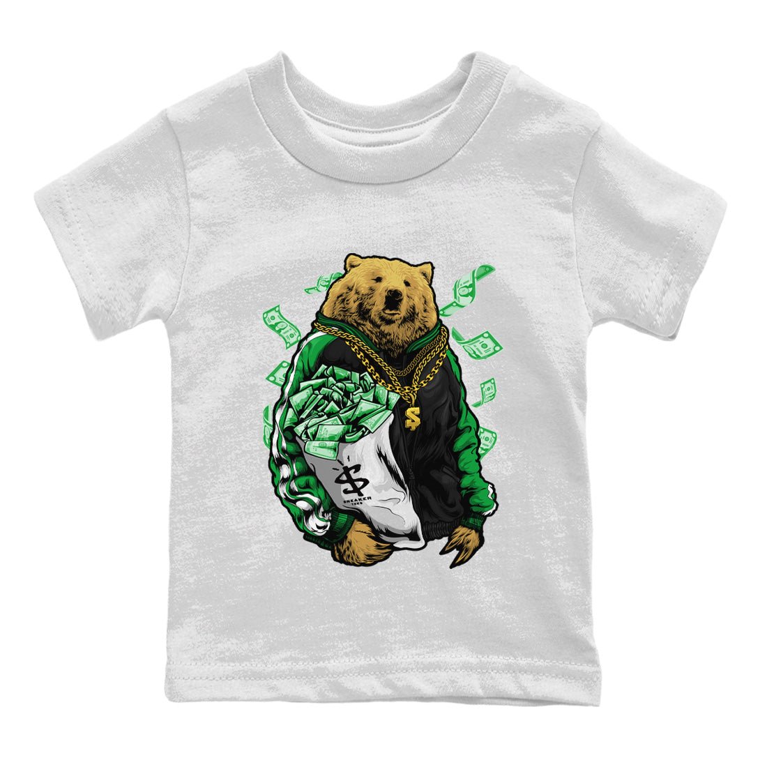 Air Jordan 1 Celtics Sneaker Match Tees Rich Bear Sneaker Tees Air Jordan 1 Retro Celtics Sneaker Release Tees Kids Shirts White 2