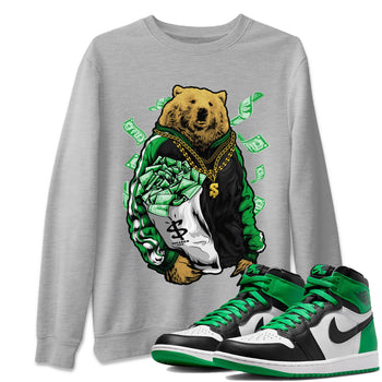 Air Jordan 1 Celtics Sneaker Match Tees Rich Bear Sneaker Tees Air Jordan 1 Retro Celtics Sneaker Release Tees Unisex Shirts Heather Grey 1