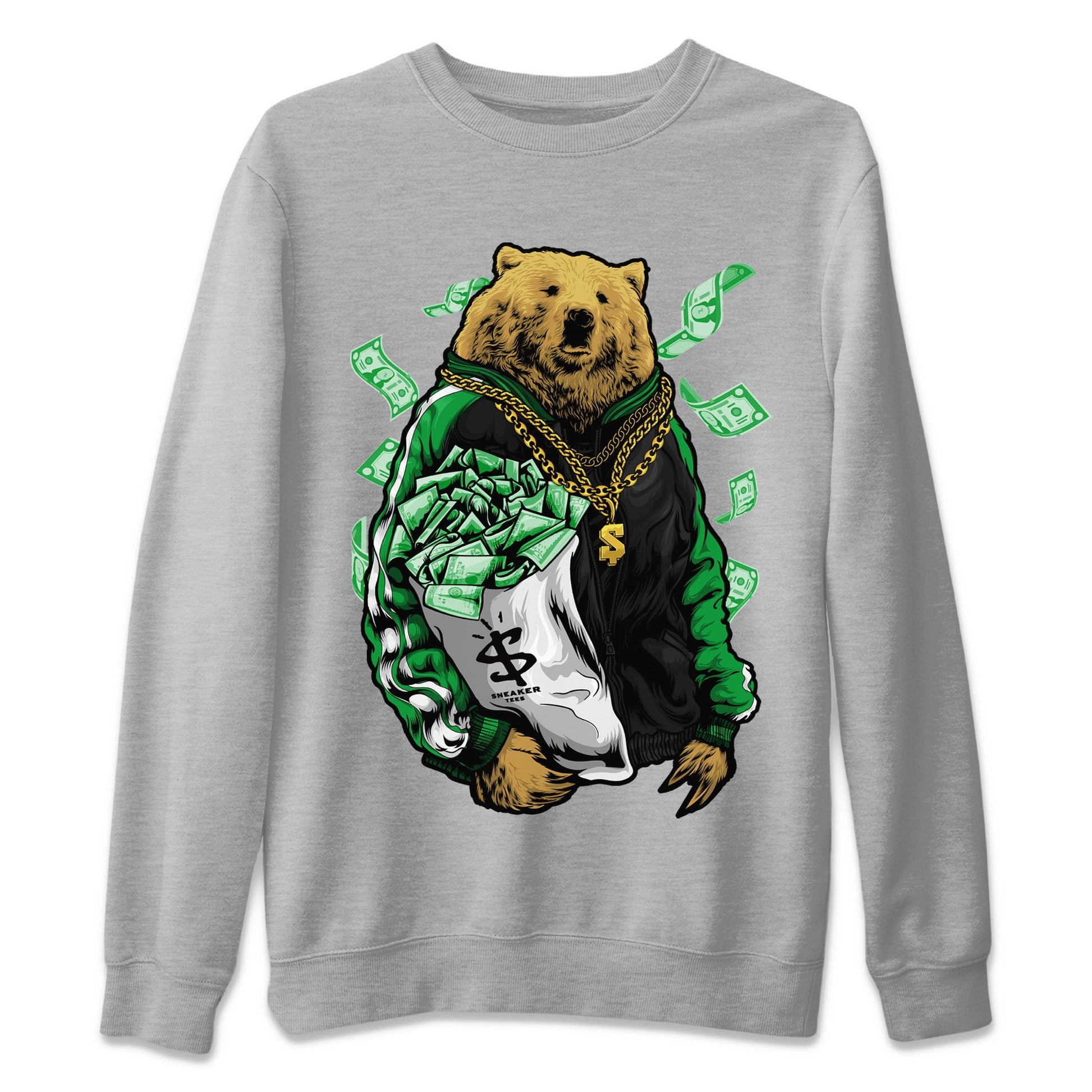 Air Jordan 1 Celtics Sneaker Match Tees Rich Bear Sneaker Tees Air Jordan 1 Retro Celtics Sneaker Release Tees Unisex Shirts Heather Grey 2