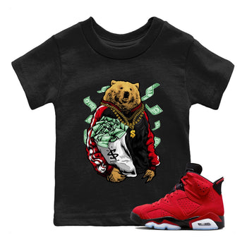 Air Jordan 6 Toro Bravo Sneaker Match Tees Rich Bear Sneaker Tees Jordan 6 Toro Bravo Sneaker Release Tees Kids Shirts Black 1