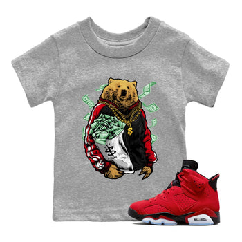 Air Jordan 6 Toro Bravo Rich Bear Baby and Kids Sneaker Tees Jordan 6 Toro Bravo Kids Sneaker Tees Size Chart