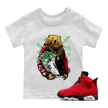 Air Jordan 6 Toro Bravo Sneaker Match Tees Rich Bear Sneaker Tees Jordan 6 Toro Bravo Sneaker Release Tees Kids Shirts White 1