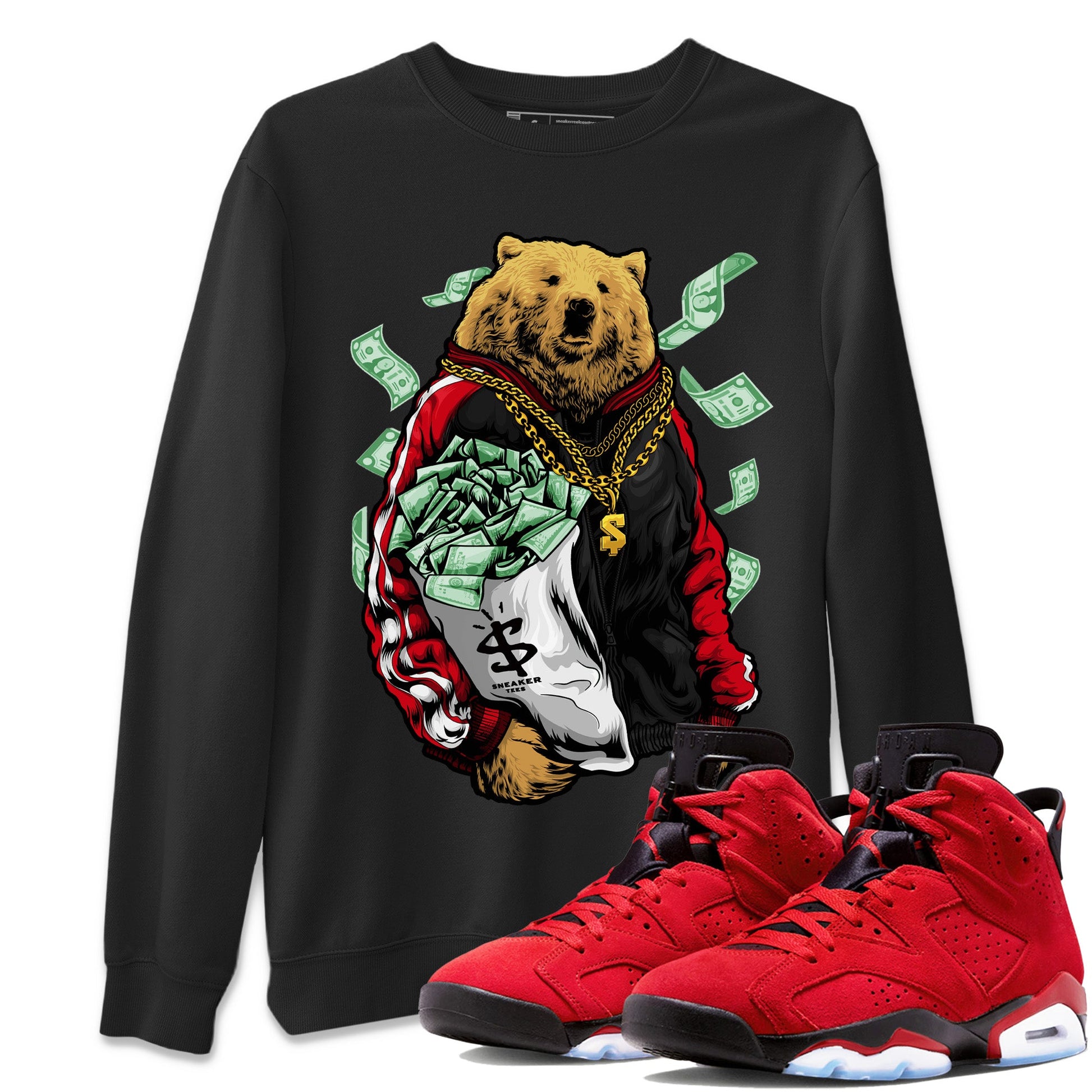 Air Jordan 6 Toro Bravo Sneaker Match Tees Rich Bear Sneaker Tees Jordan 6 Toro Bravo Sneaker Release Tees Unisex Shirts Black 1