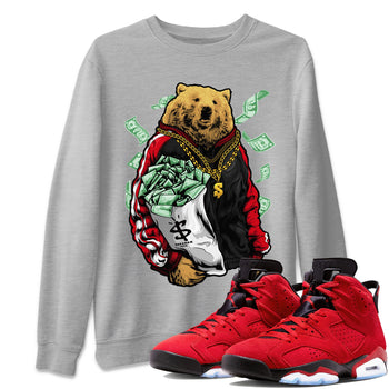 Air Jordan 6 Toro Bravo Sneaker Match Tees Rich Bear Sneaker Tees Jordan 6 Toro Bravo Sneaker Release Tees Unisex Shirts Heather Grey 1