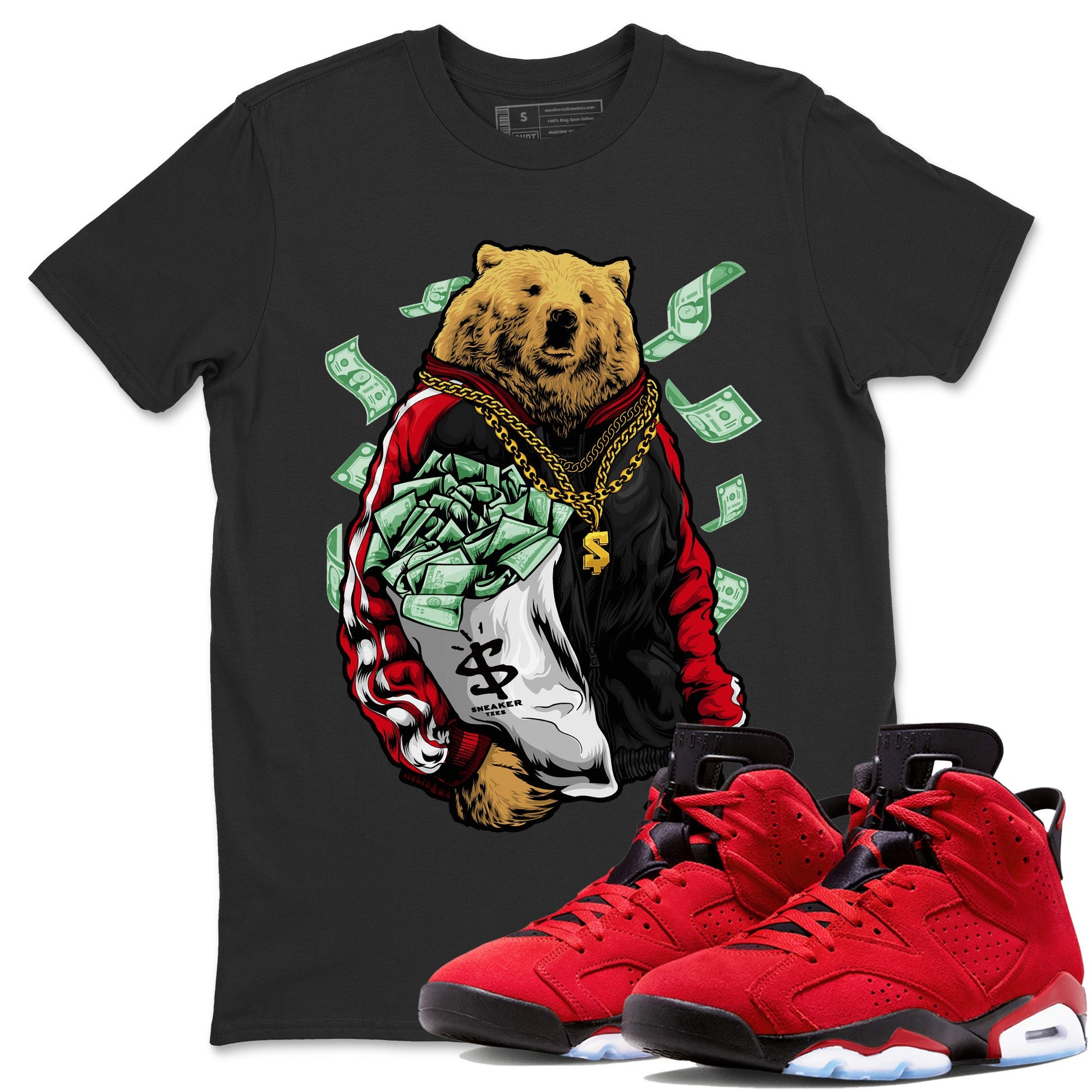 Air Jordan 6 Toro Bravo Sneaker Match Tees Rich Bear Sneaker Tees Jordan 6 Toro Bravo Sneaker Release Tees Unisex Shirts Black 1