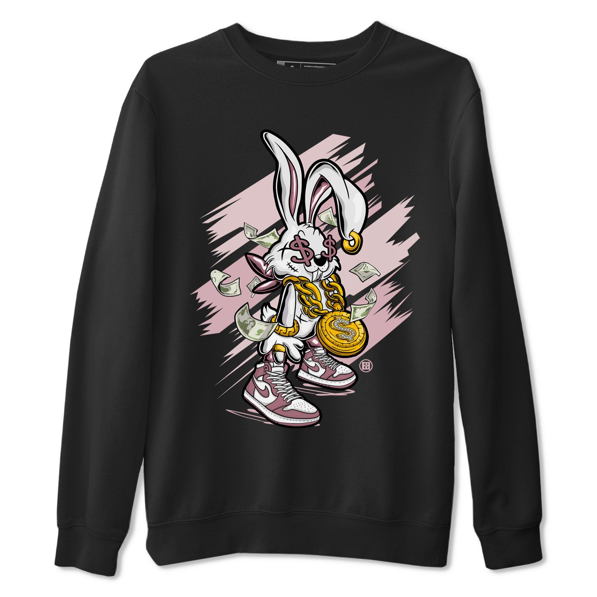Jordan 1 High OG Mauve shirt to match jordans Rich Bunny sneaker tees Air Jordan 1 Mauve SNRT Sneaker Tees Casual Crew Neck T-Shirt Unisex Black 2 T-Shirt