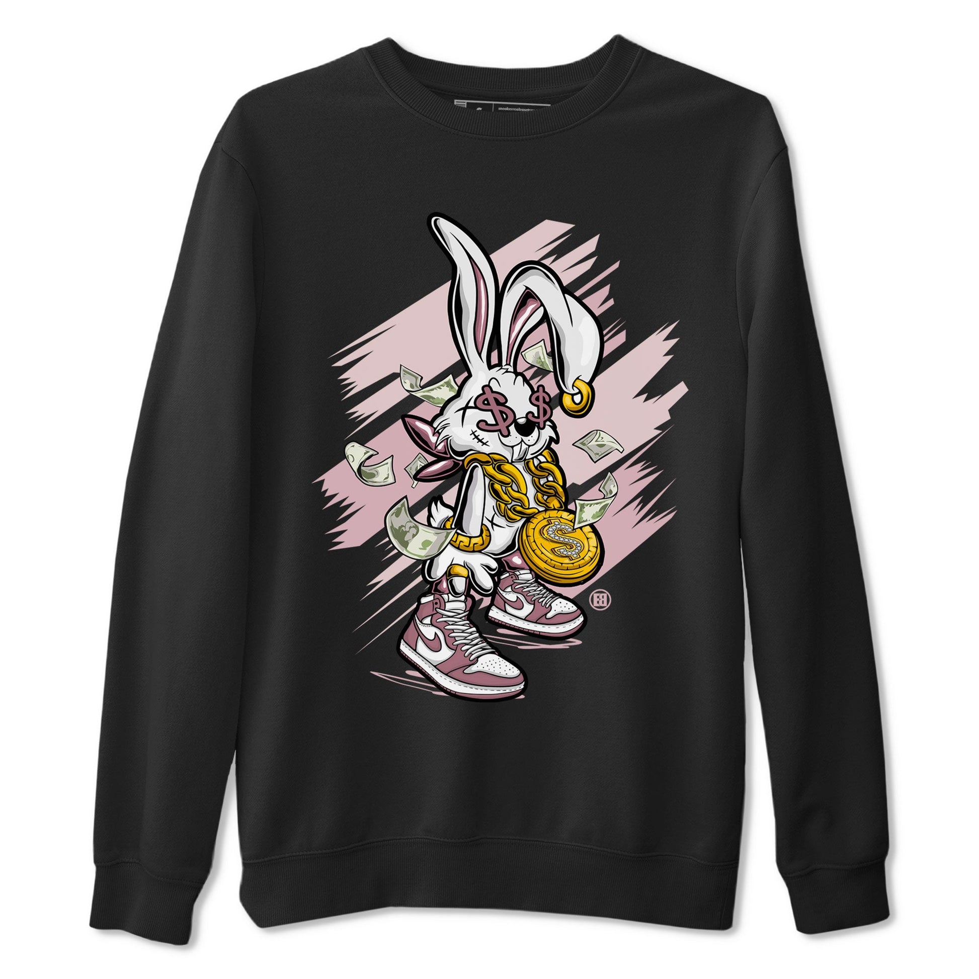Jordan 1 High OG Mauve shirt to match jordans Rich Bunny sneaker tees Air Jordan 1 Mauve SNRT Sneaker Tees Casual Crew Neck T-Shirt Unisex Black 2 T-Shirt