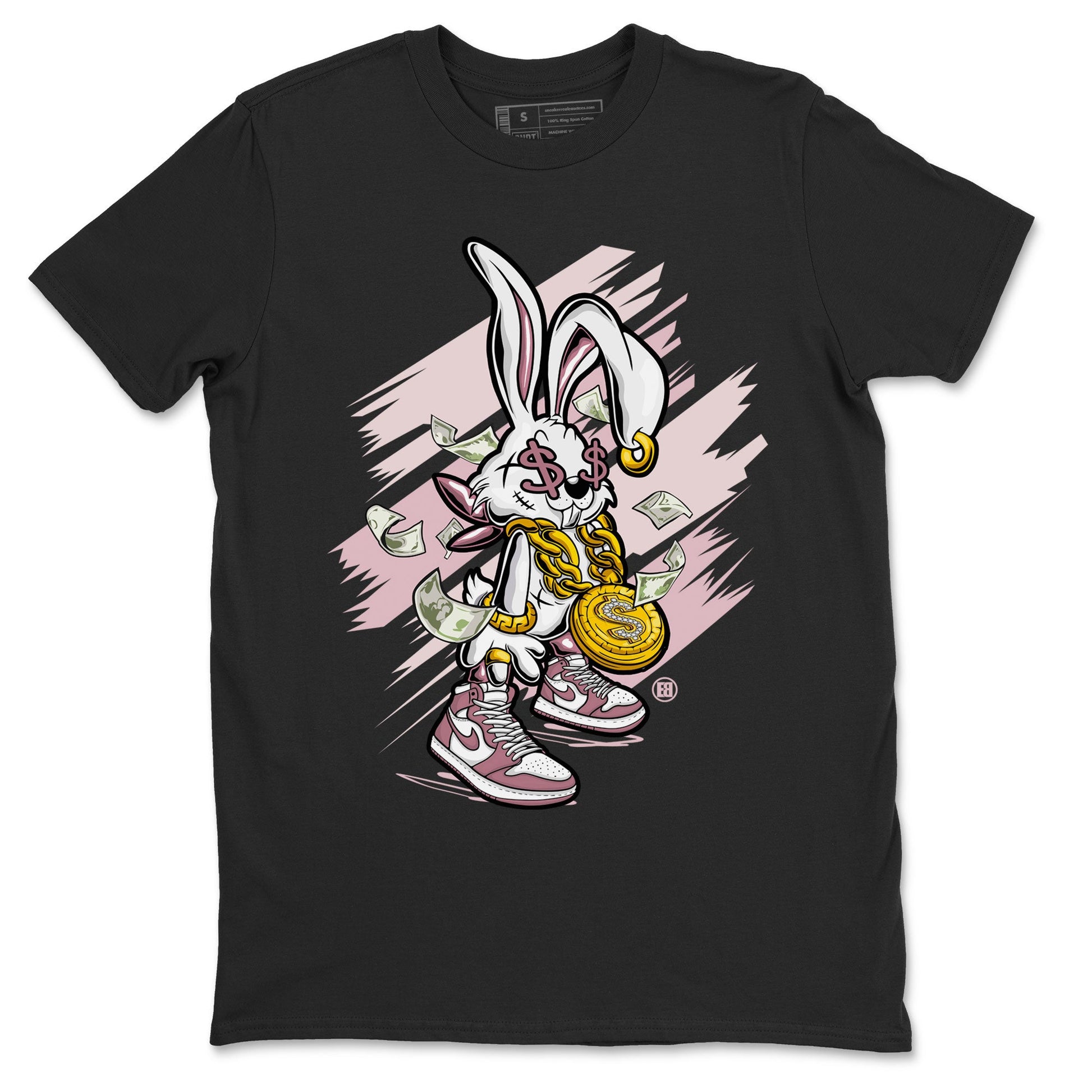 Jordan 1 High OG Mauve shirt to match jordans Rich Bunny sneaker tees Air Jordan 1 Mauve SNRT Sneaker Tees Casual Crew Neck T-Shirt Unisex Black 2 T-Shirt