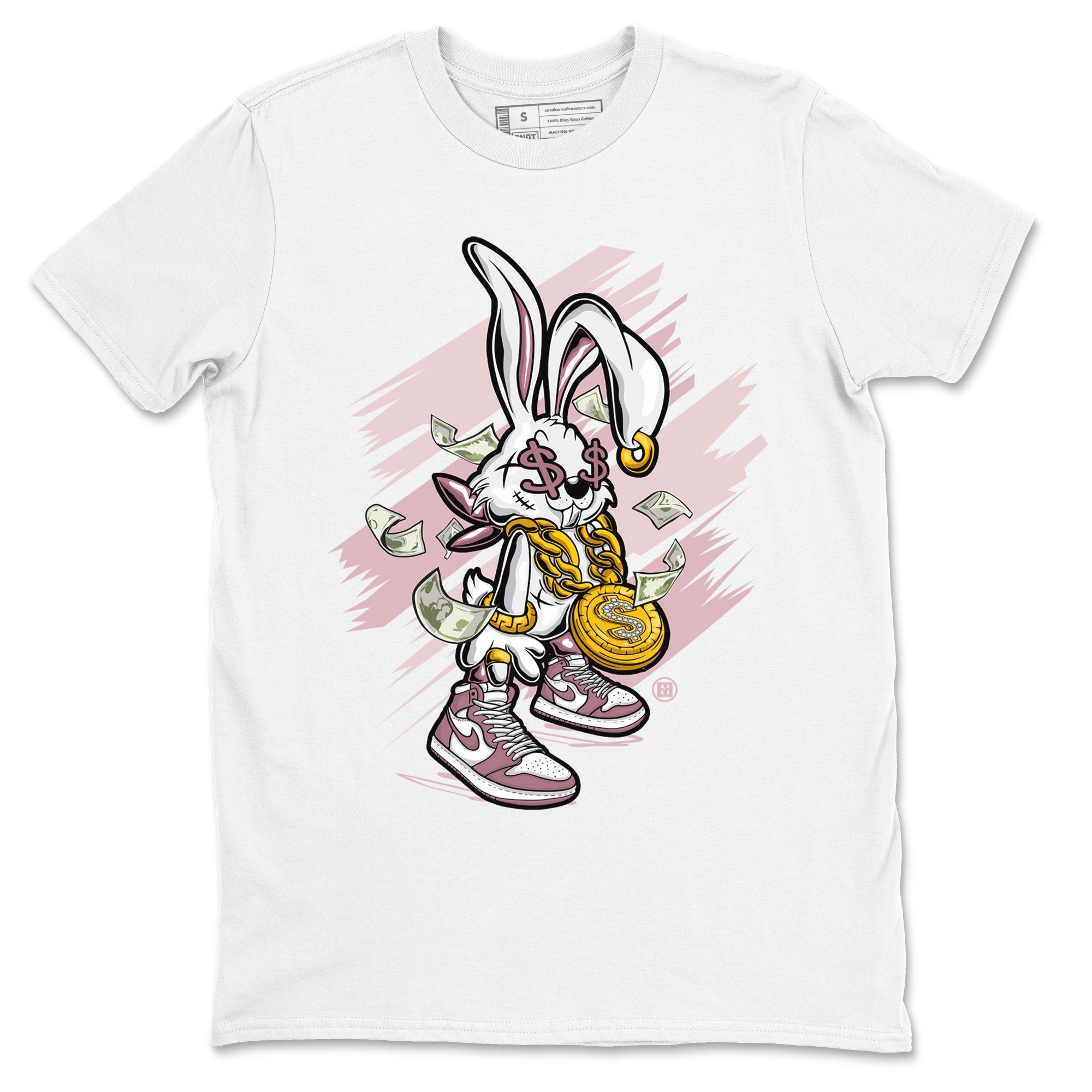Jordan 1 High OG Mauve shirt to match jordans Rich Bunny sneaker tees Air Jordan 1 Mauve SNRT Sneaker Tees Casual Crew Neck T-Shirt Unisex White 2 T-Shirt