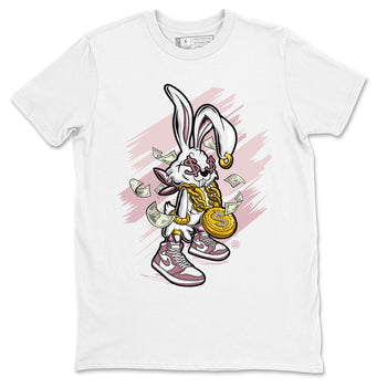Jordan 1 High OG Mauve shirt to match jordans Rich Bunny sneaker tees Air Jordan 1 Mauve SNRT Sneaker Tees Casual Crew Neck T-Shirt Unisex White 2 T-Shirt