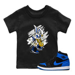 AJ1 Retro Royal Reimagined shirt to match jordans Rich Bunny sneaker tees Air Jordan 1 Royal Reimagined SNRT Sneaker Tees Casual Crew Neck T-Shirt Baby Toddler Black 1 T-Shirt